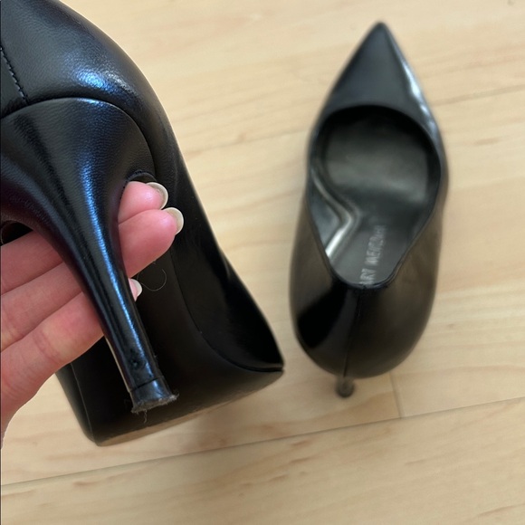 Stuart Weitzman Black Closed Toe Leather Pump - Picture 3 of 5